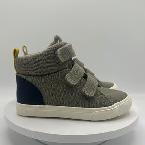 CAT & JACK Canvas Velcro High Top Boots, Todddler Size 8, EUC